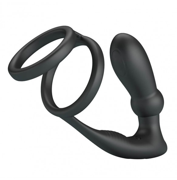PRETTY LOVE - Emoni Vibrating Penis Sleeve Ring (Chargeable - Black)